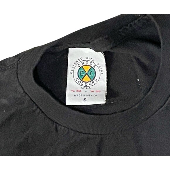 Cross Colours TLC VTG 1992 T-Shirt Graphic Tee Mens Size S Hip Hop 90s - Picture 3 of 4